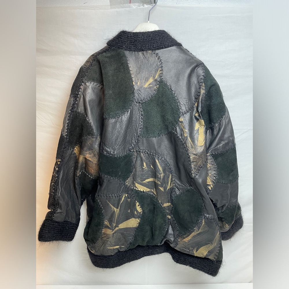 Vintage Leather Patchwork Jacket - image 1